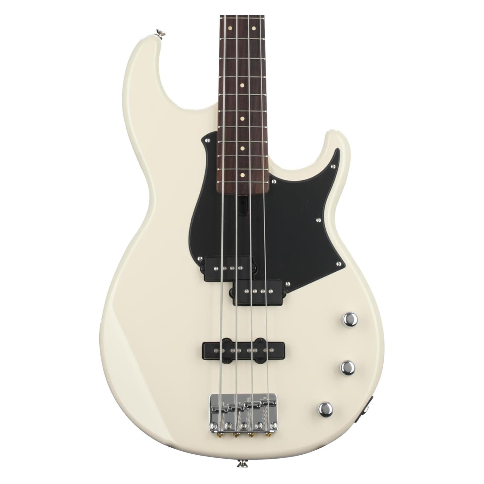 Yamaha 4-string; solid alder body, maple neck, rosewood fingerboard, one split single-coil and one straight single-coil pickup; Vintage White